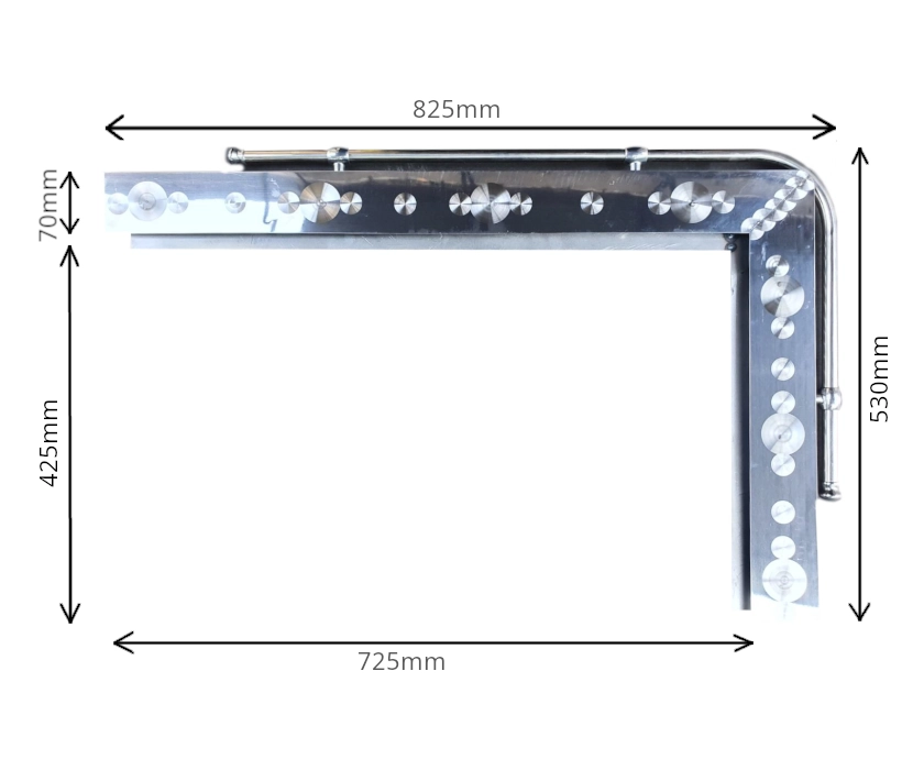 Colțar din Inox pentru Plita din Fontă